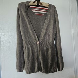 Betty Barclay Gray/Brown "greige" cardigan. ❣️